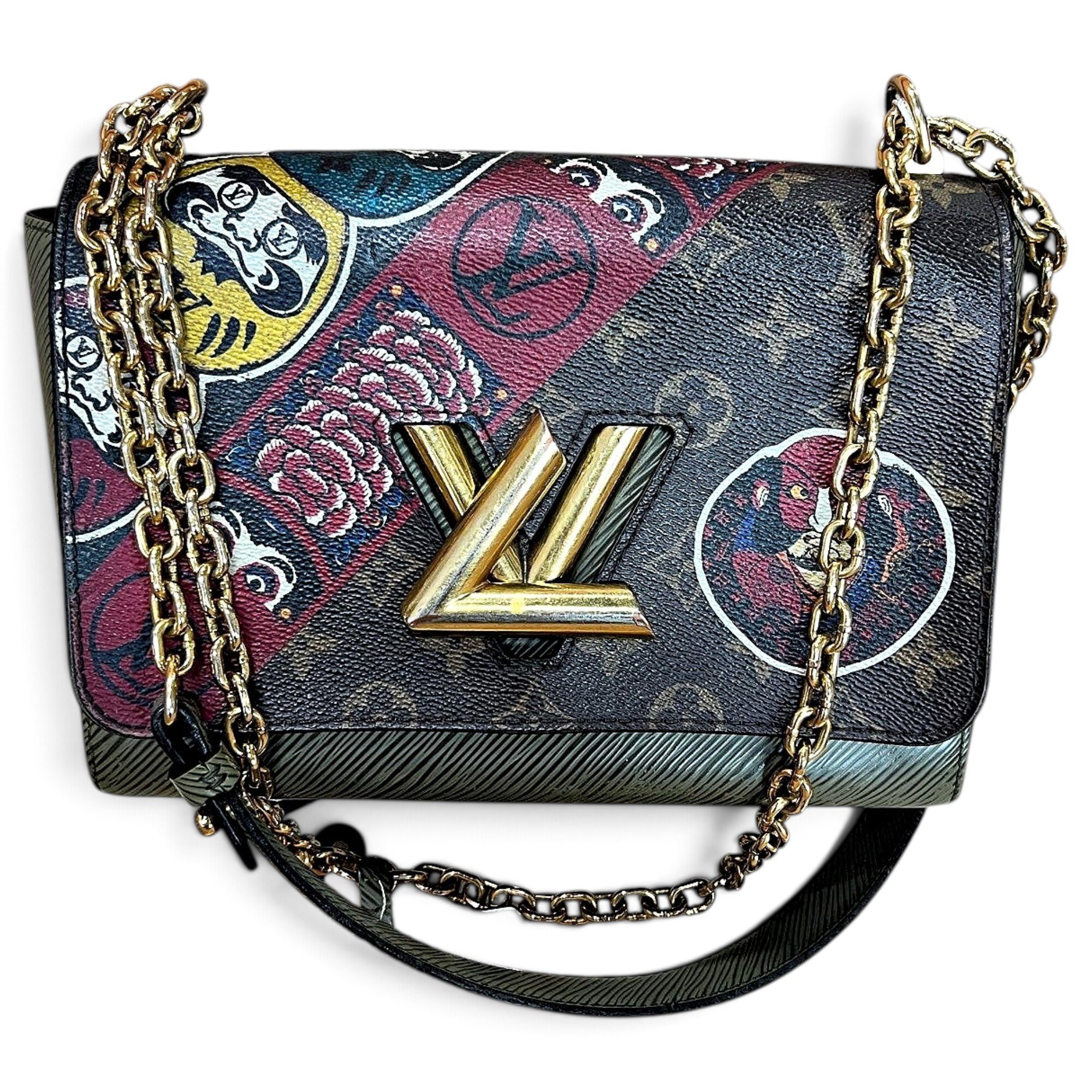 Twist leather handbag