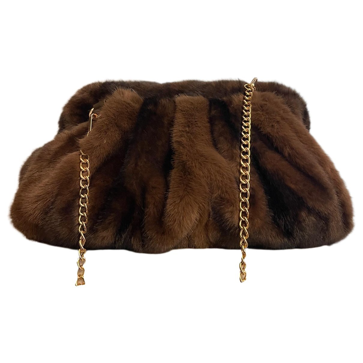 Faux fur clutch bag