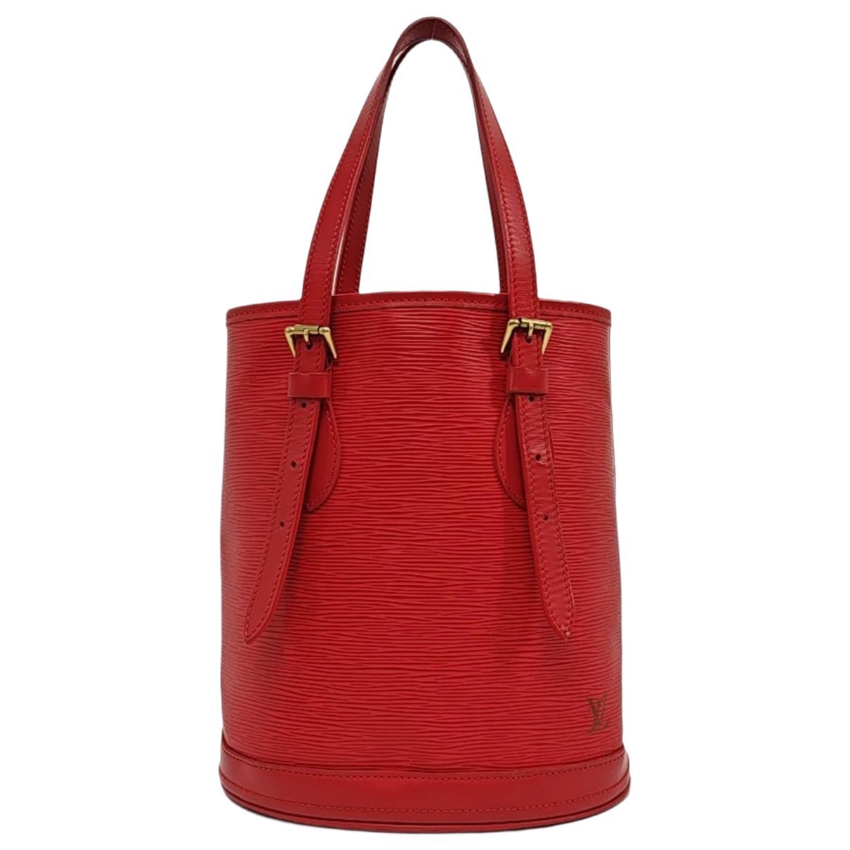 Bucket leather handbag