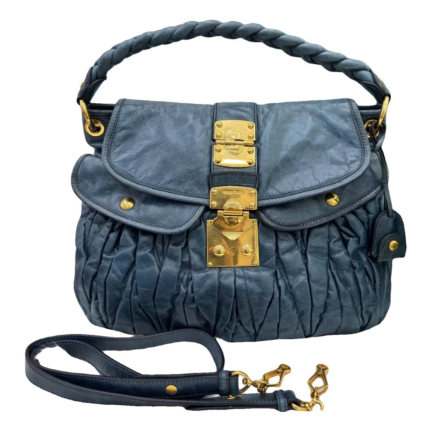 Miu Miu Coffer leather crossbody bag