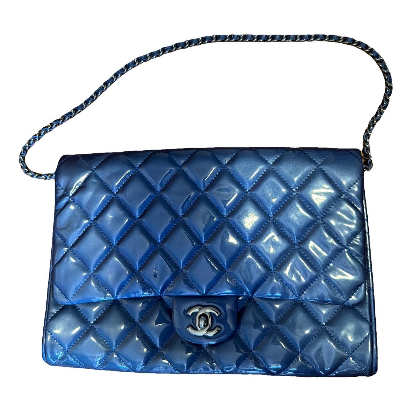 Trendy CC Flap patent leather handbag