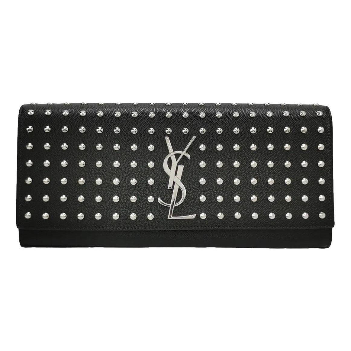 Leather clutch bag
