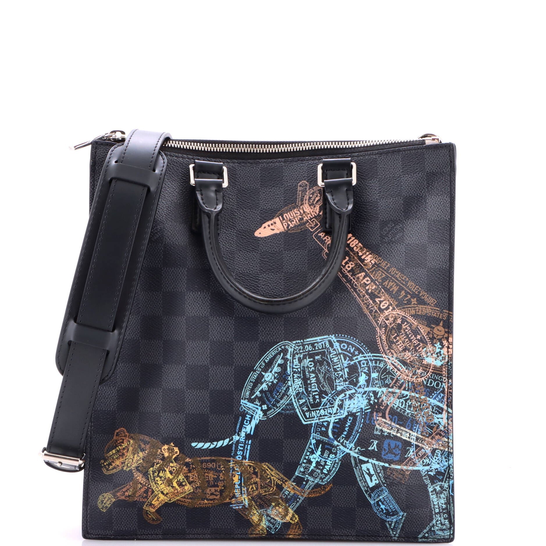 Sac Plat Cross Bag Limited Edition Wild Animals Damier Graphite