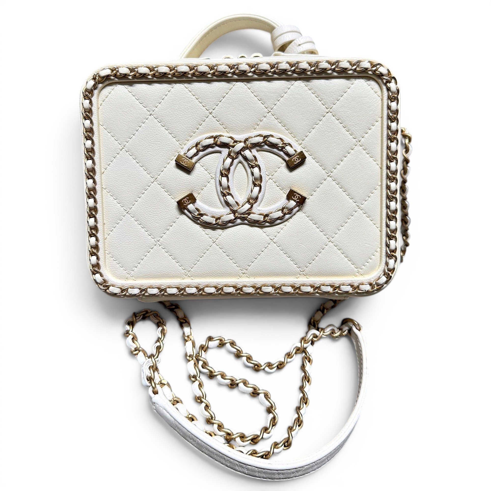 Vanity leather handbag