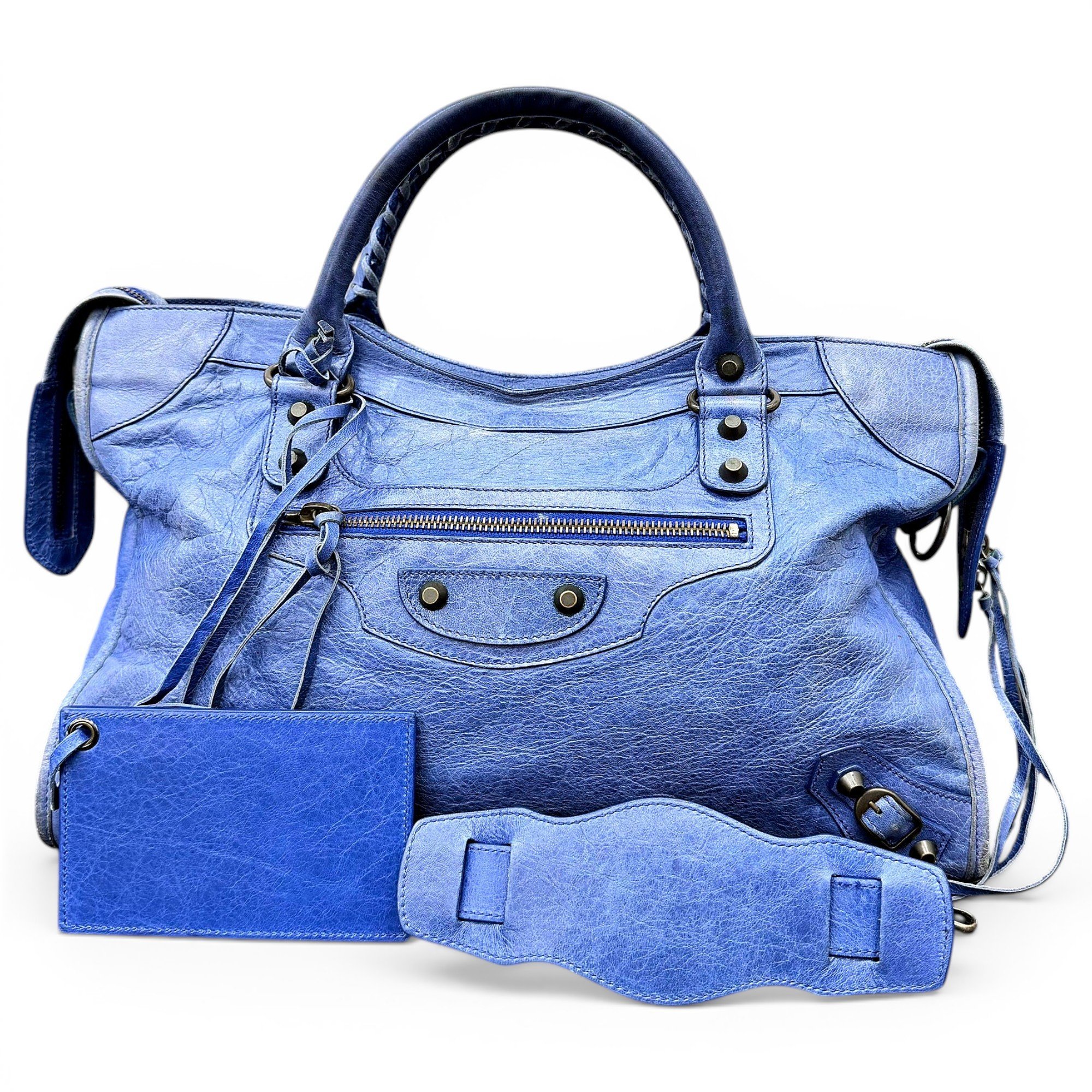 Classic Metalic leather handbag