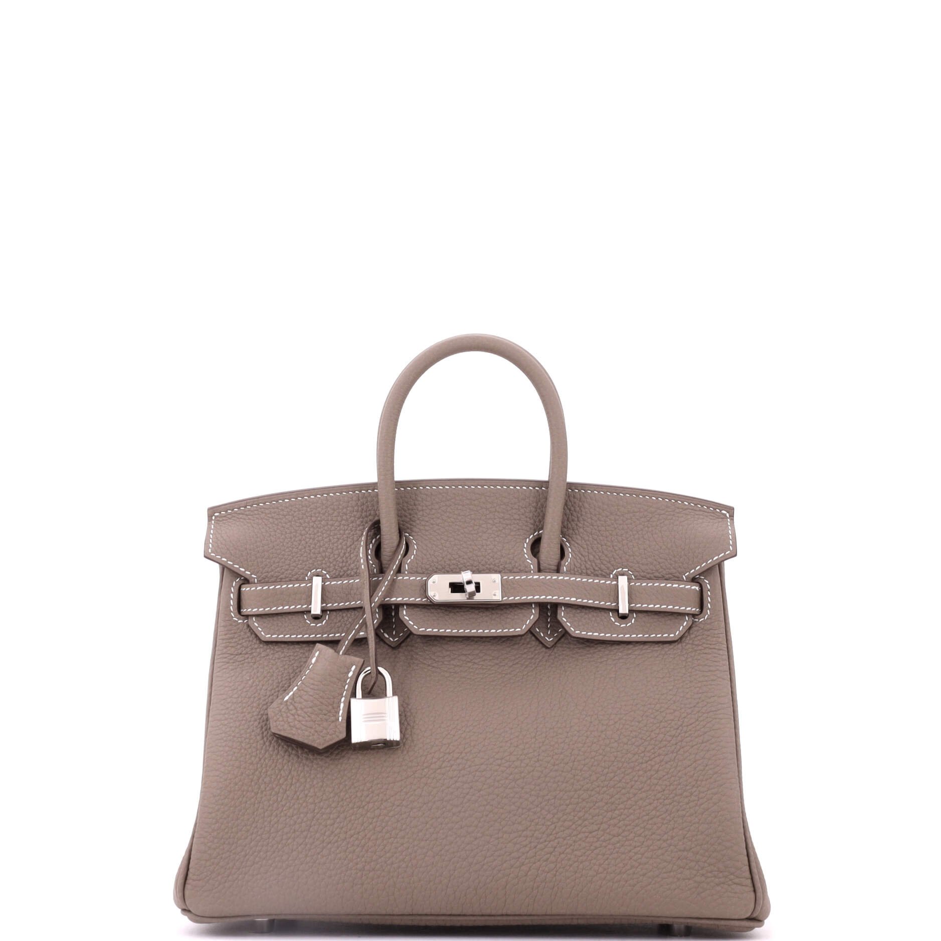 Birkin Handbag Grey Togo with Palladium Hardware 25