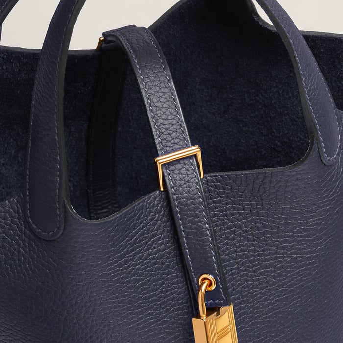 Bleu Nuit Picotin Lock 18 Bag