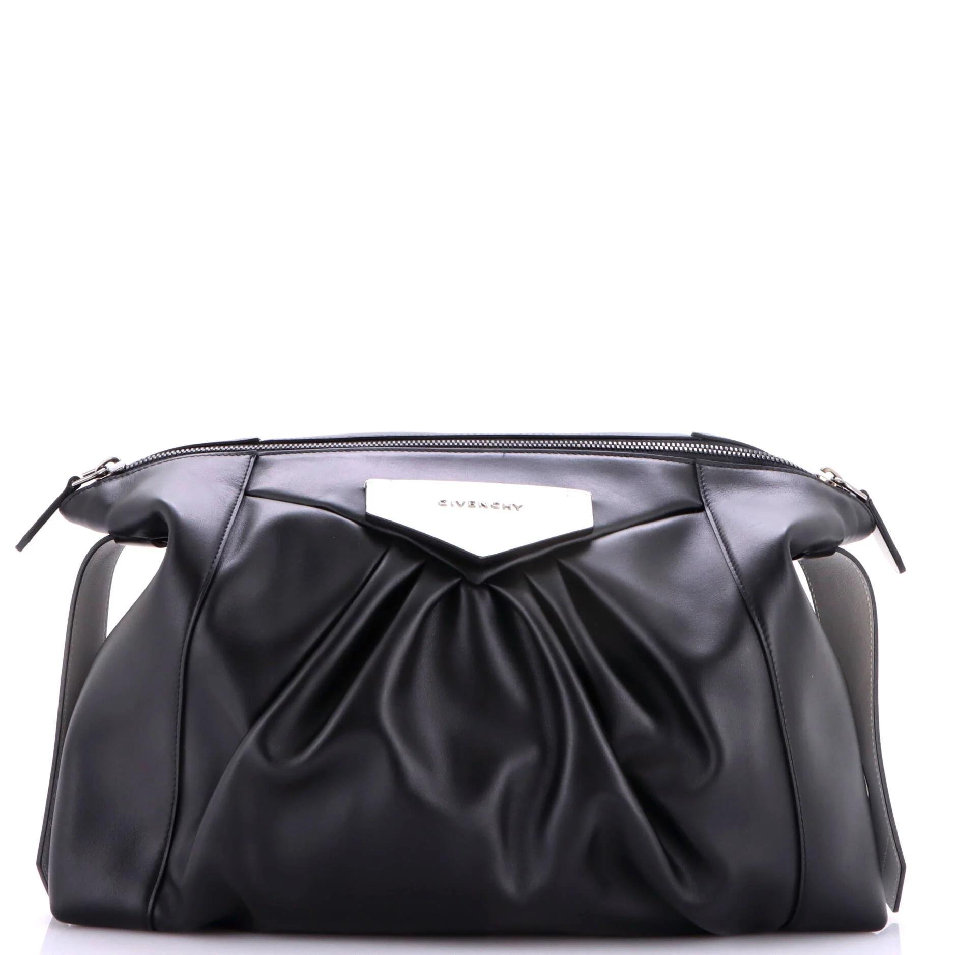 Leather clutch bag