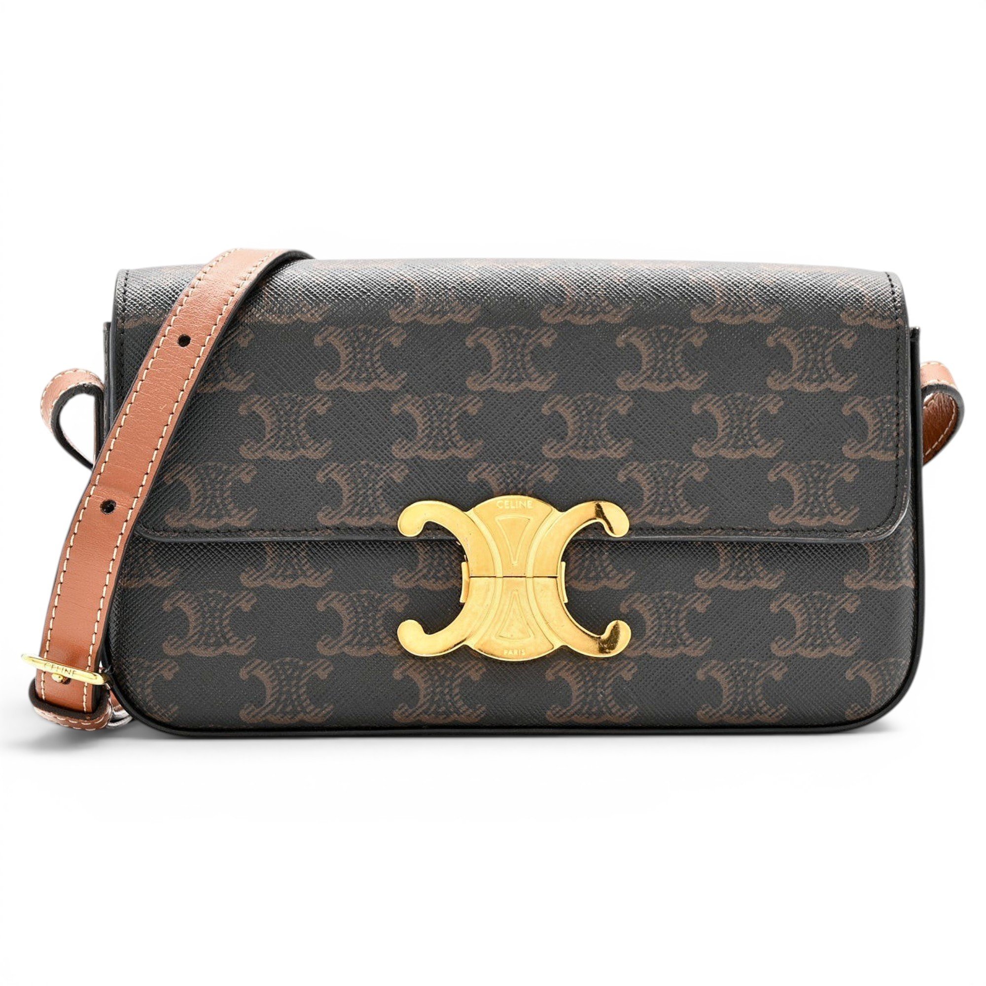 Triomphe Long leather handbag
