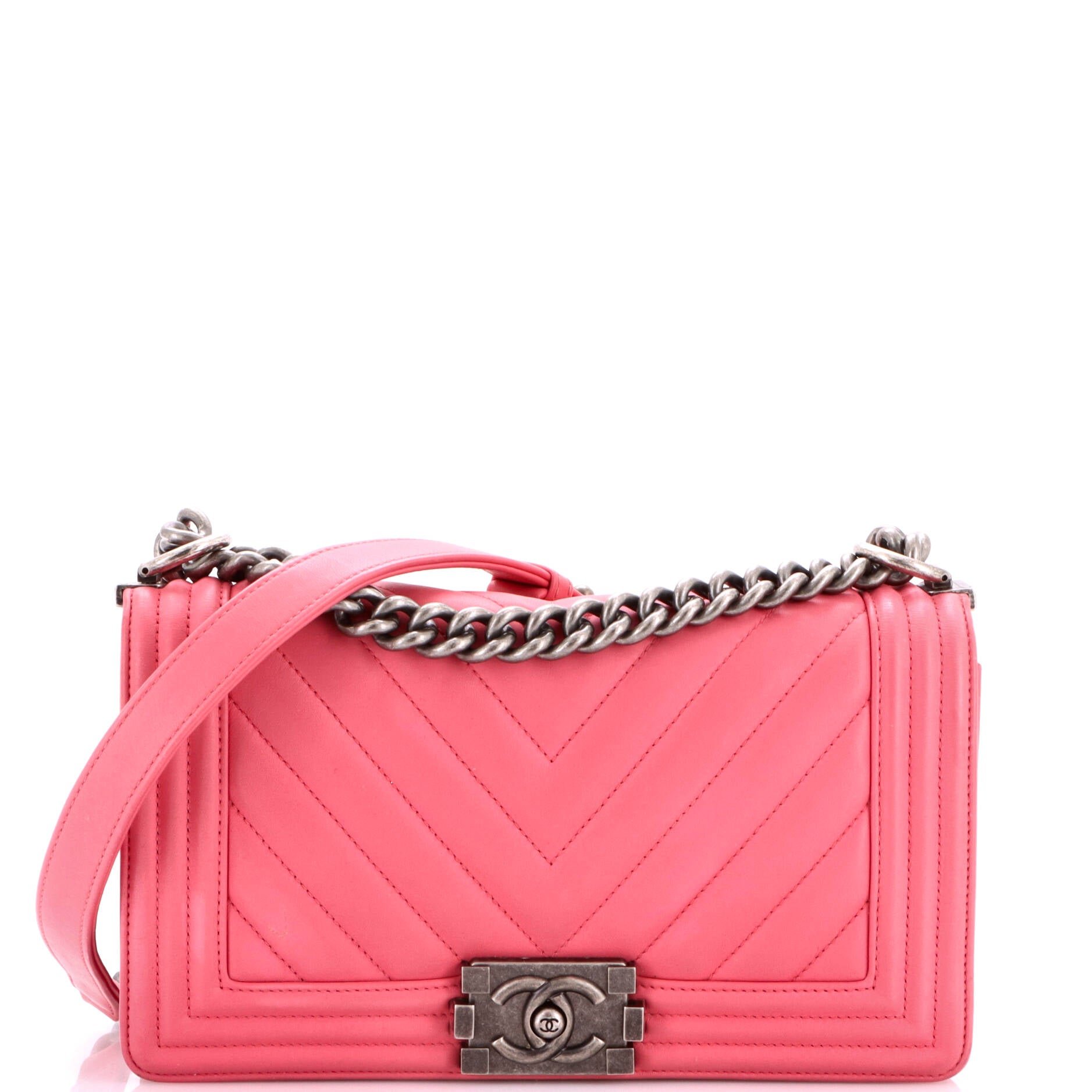 Boy Flap Bag Chevron Calfskin Old Medium