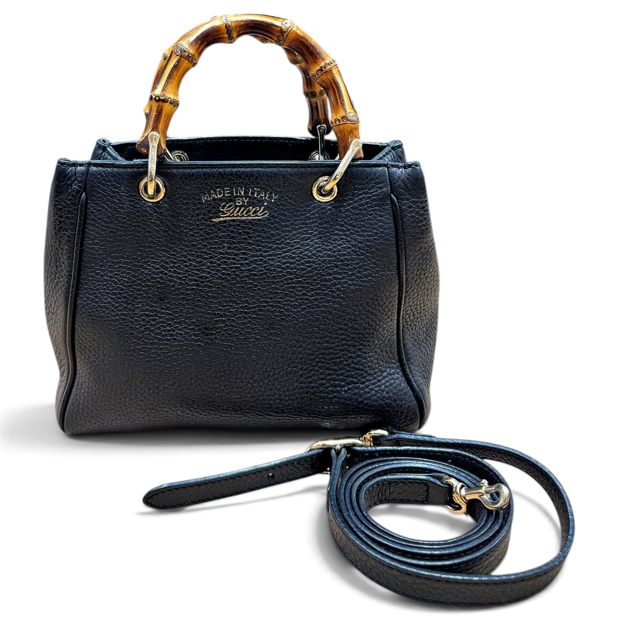 Bamboo leather handbag