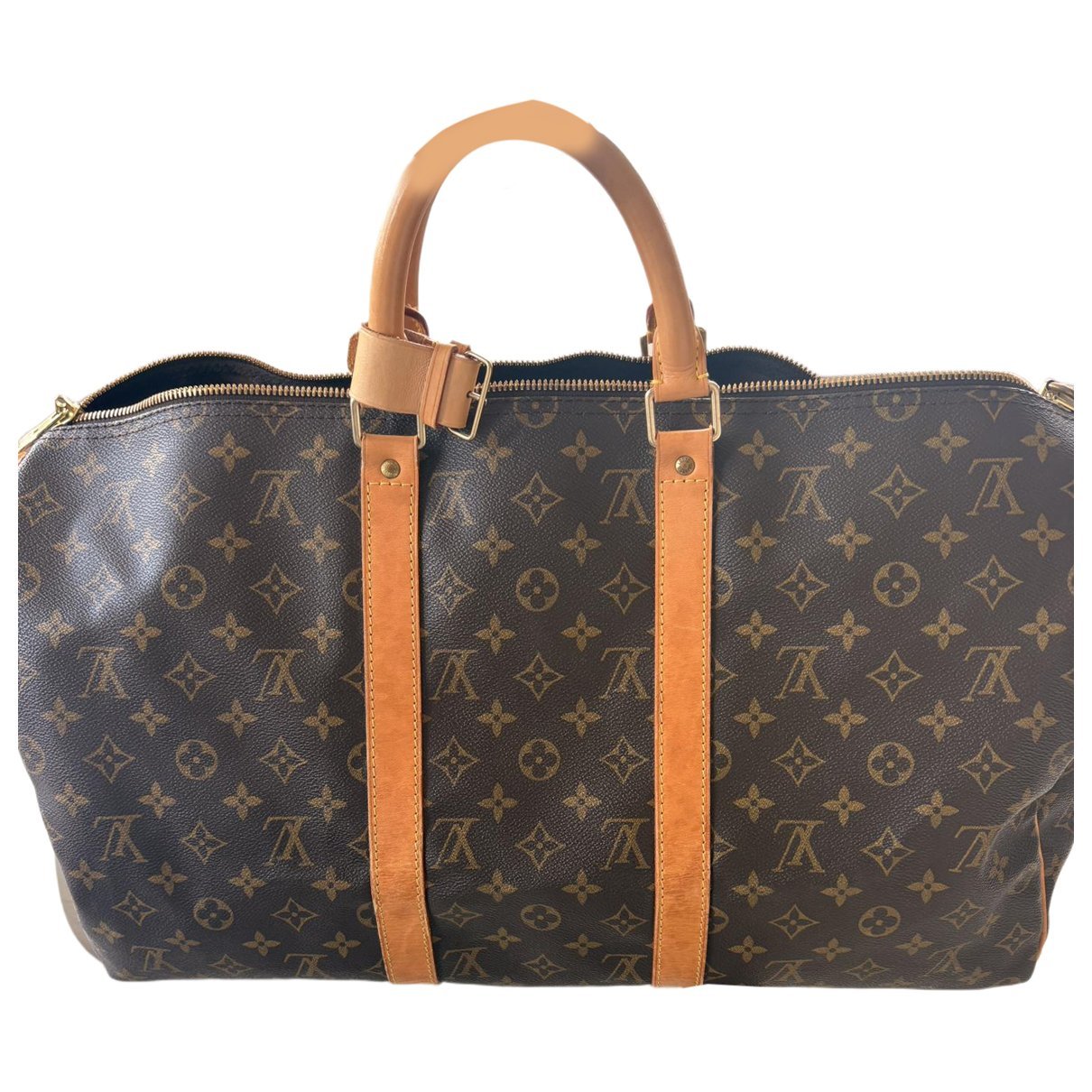 Keepall leather travel bag