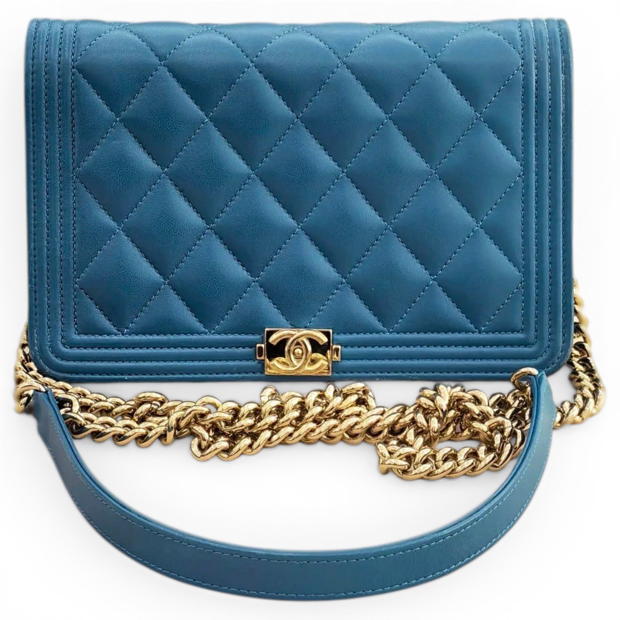 Wallet On Chain Boy leather handbag