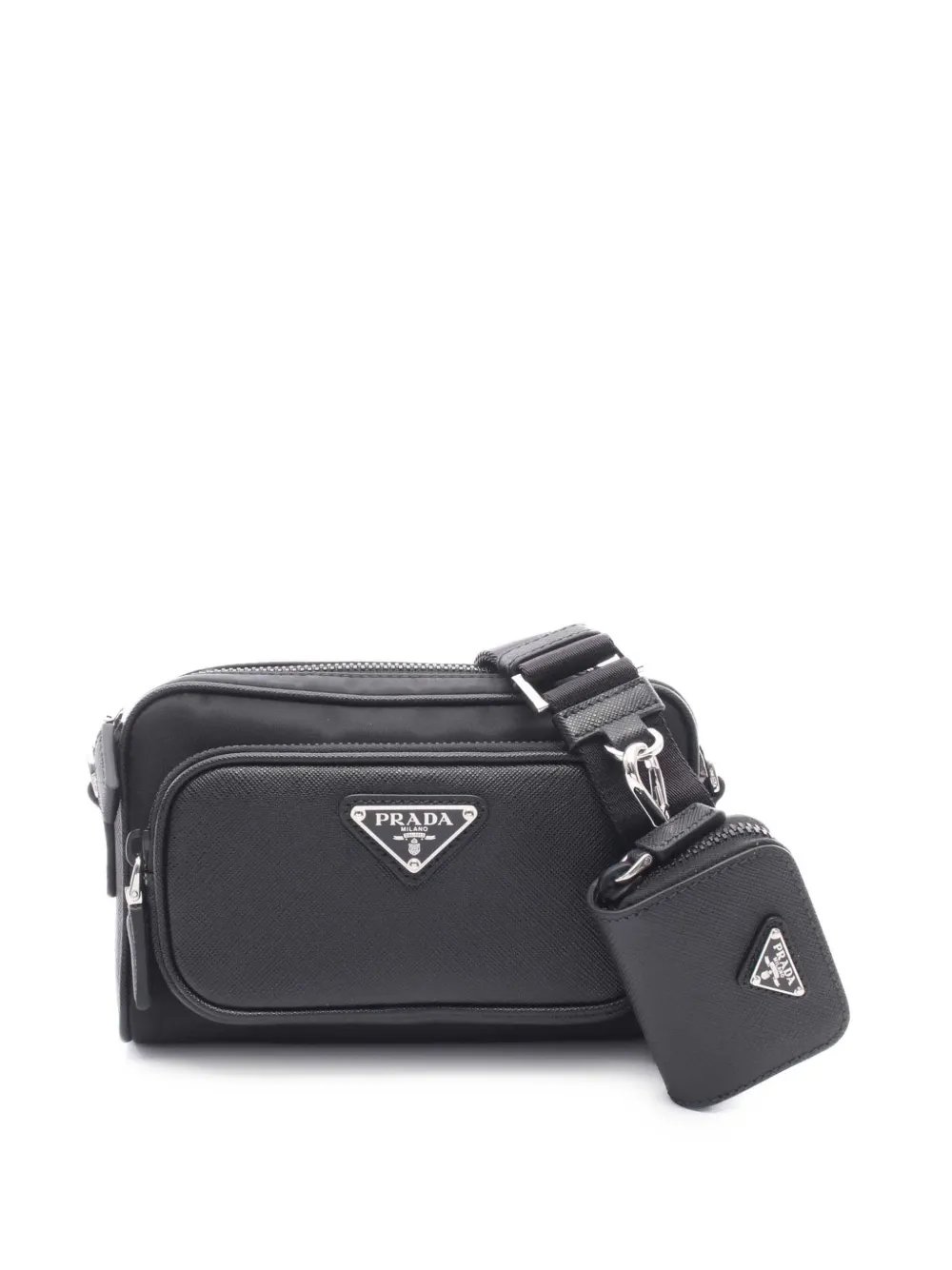 Prada 2013-2026 Saffiano Trimmed Tessuto crossbody bag