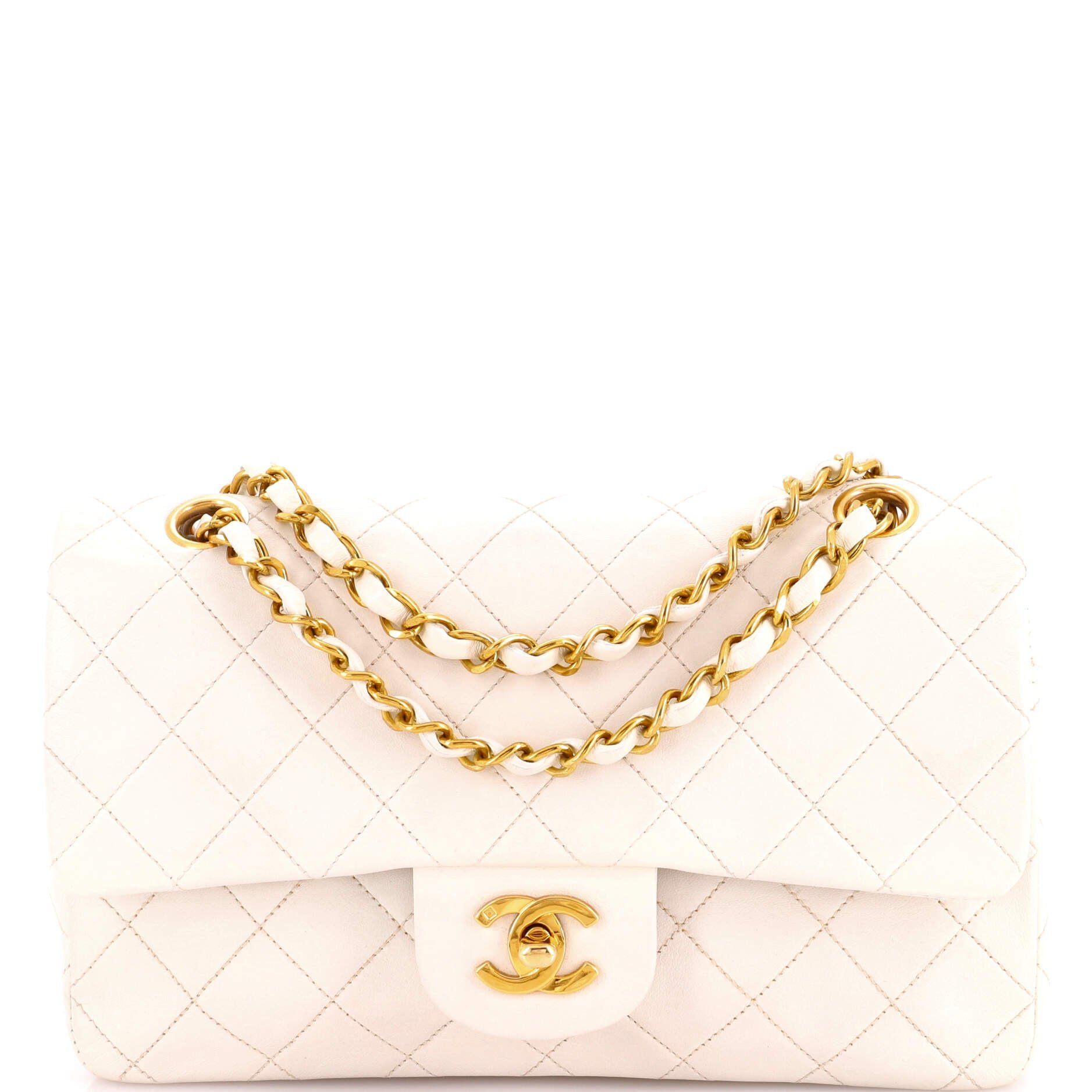 Vintage Classic Double Flap Bag Quilted Lambskin Medium