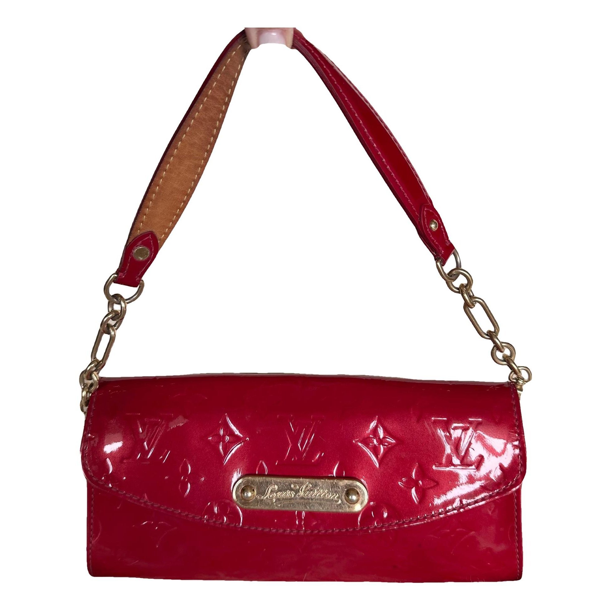 Patent leather handbag