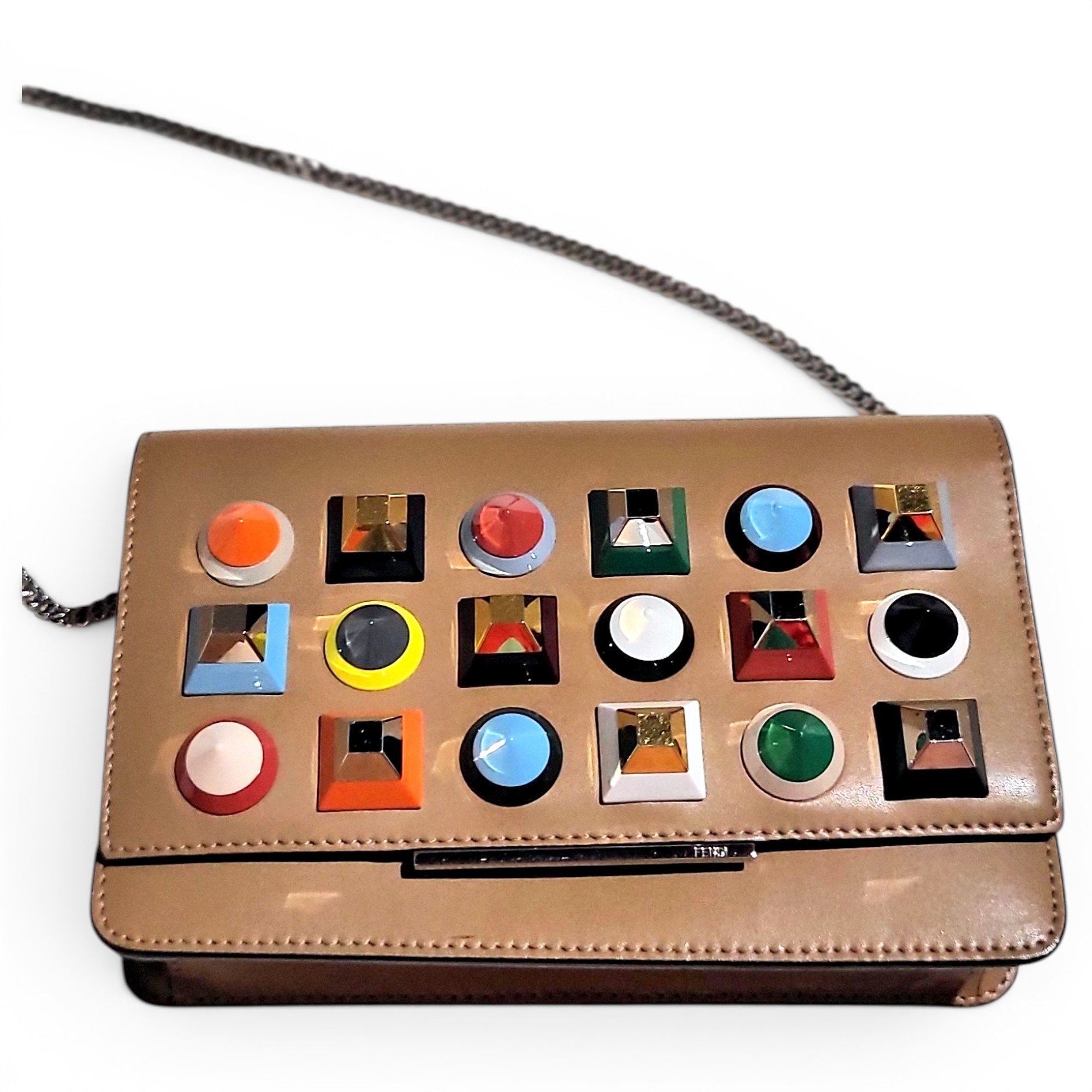 Leather clutch bag