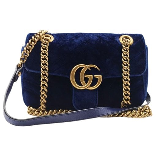 GG Marmont Flap velvet handbag