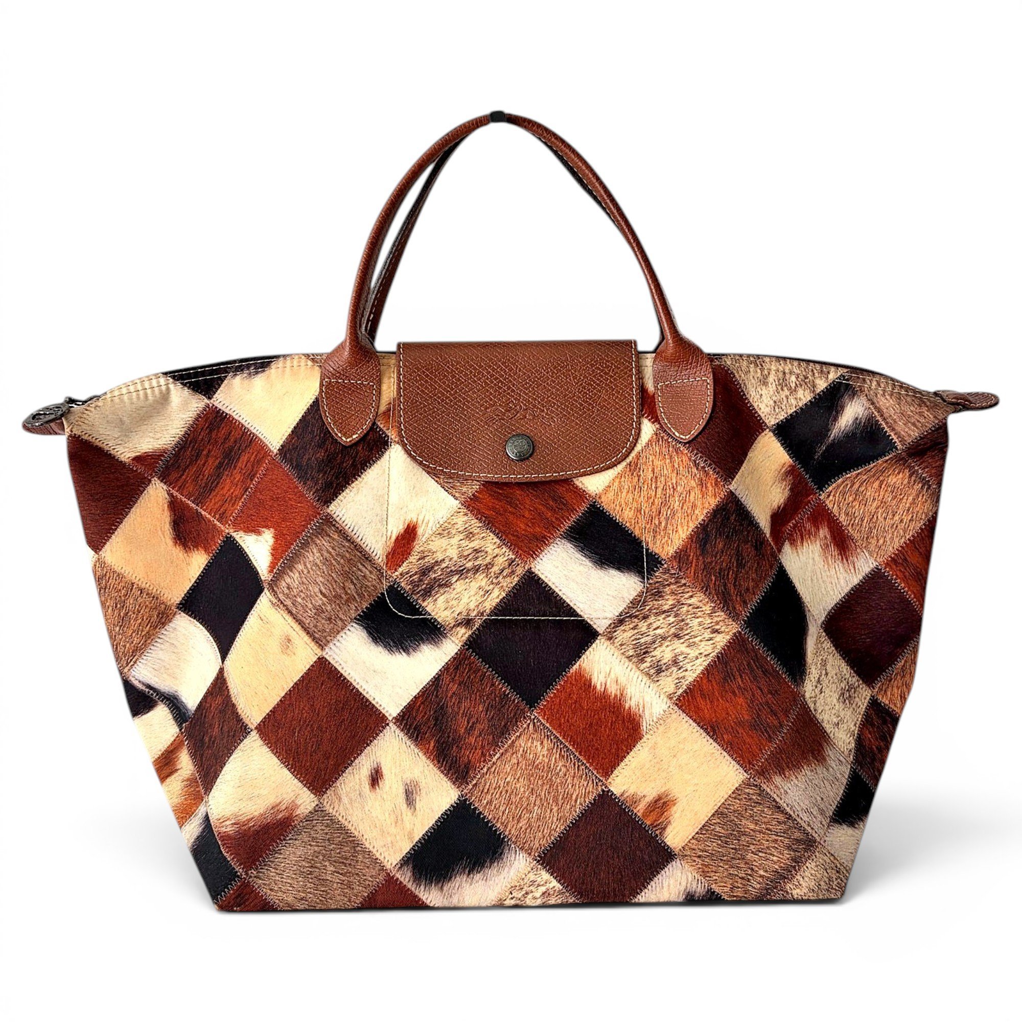 Pliage pony-style calfskin tote