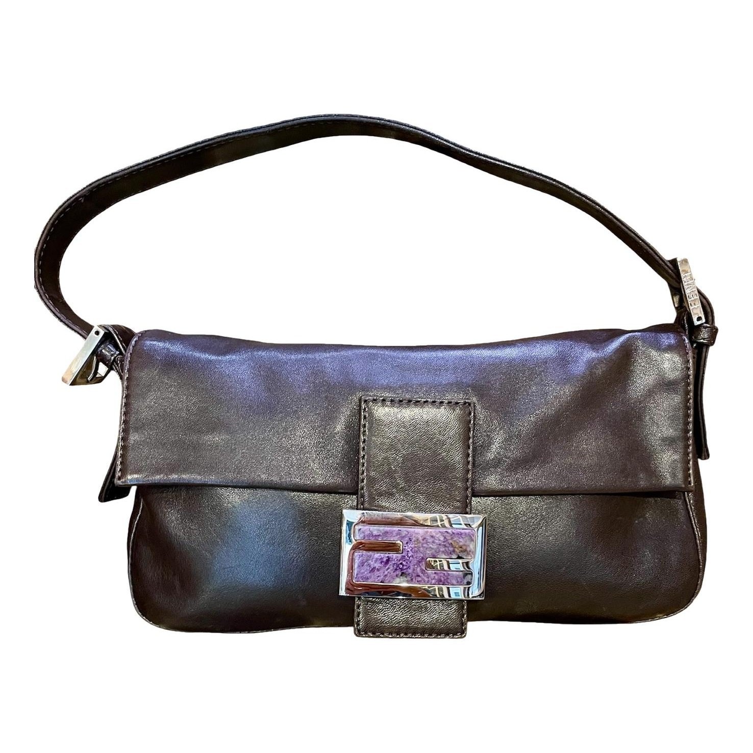 Baguette leather handbag