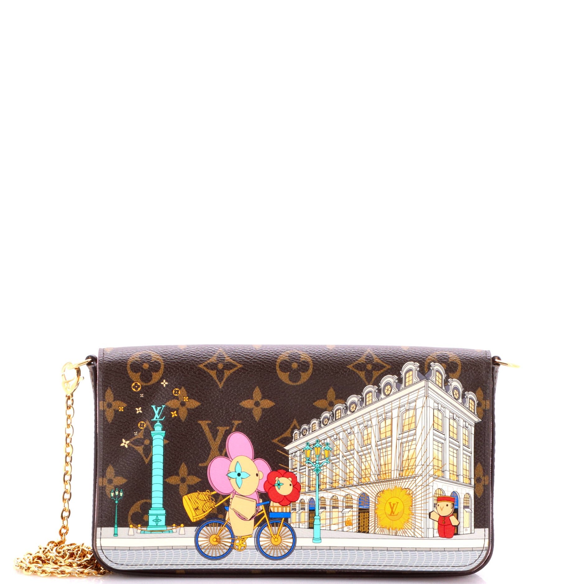 Felicie Pochette Limited Edition Vivienne Xmas Monogram Canvas