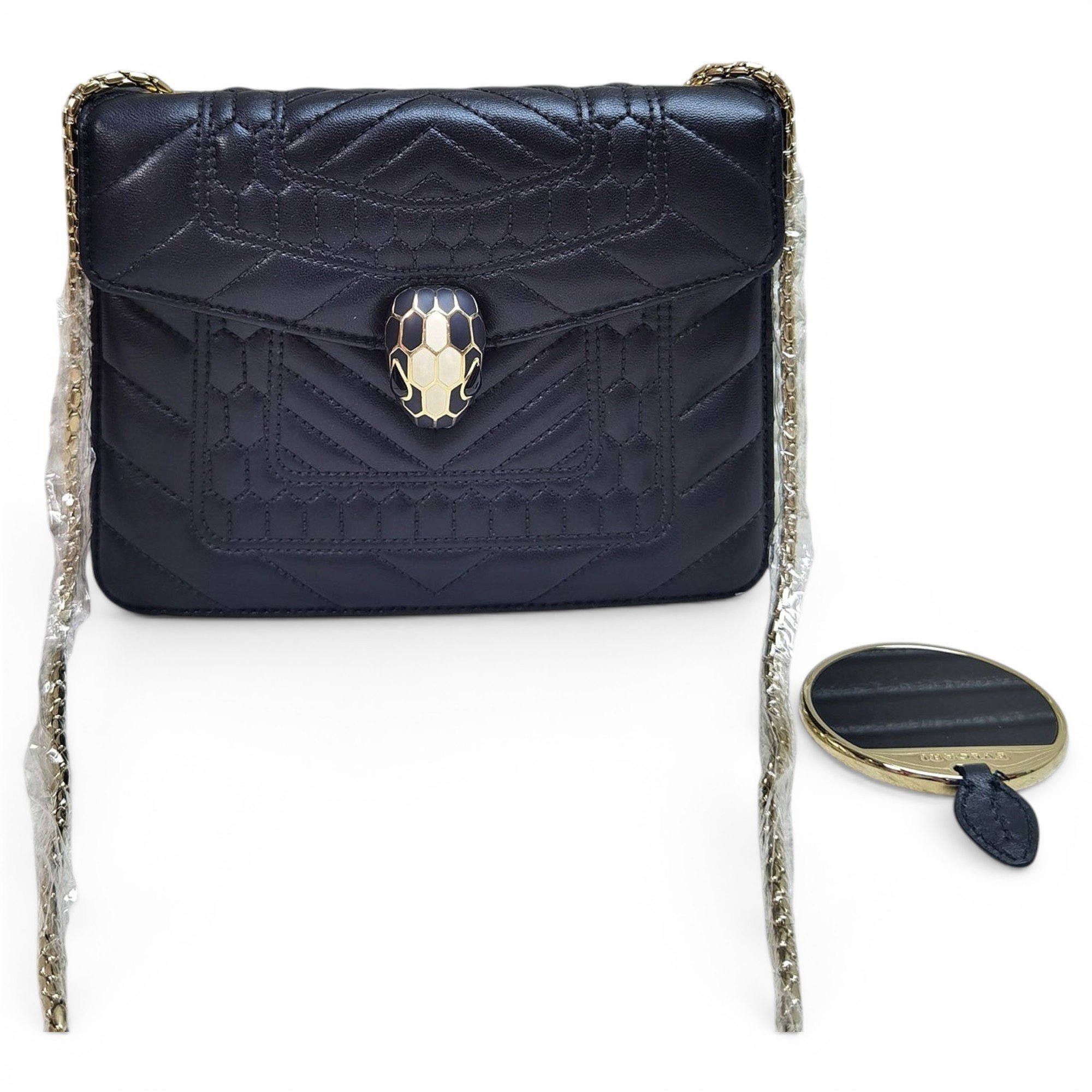 Serpenti leather handbag