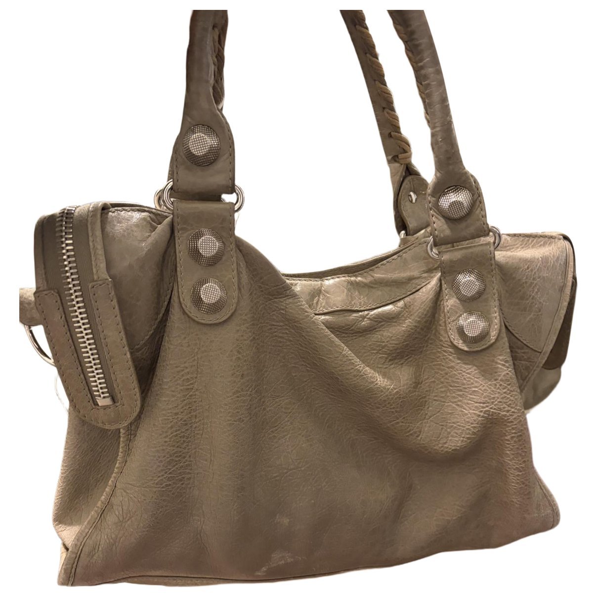City leather handbag
