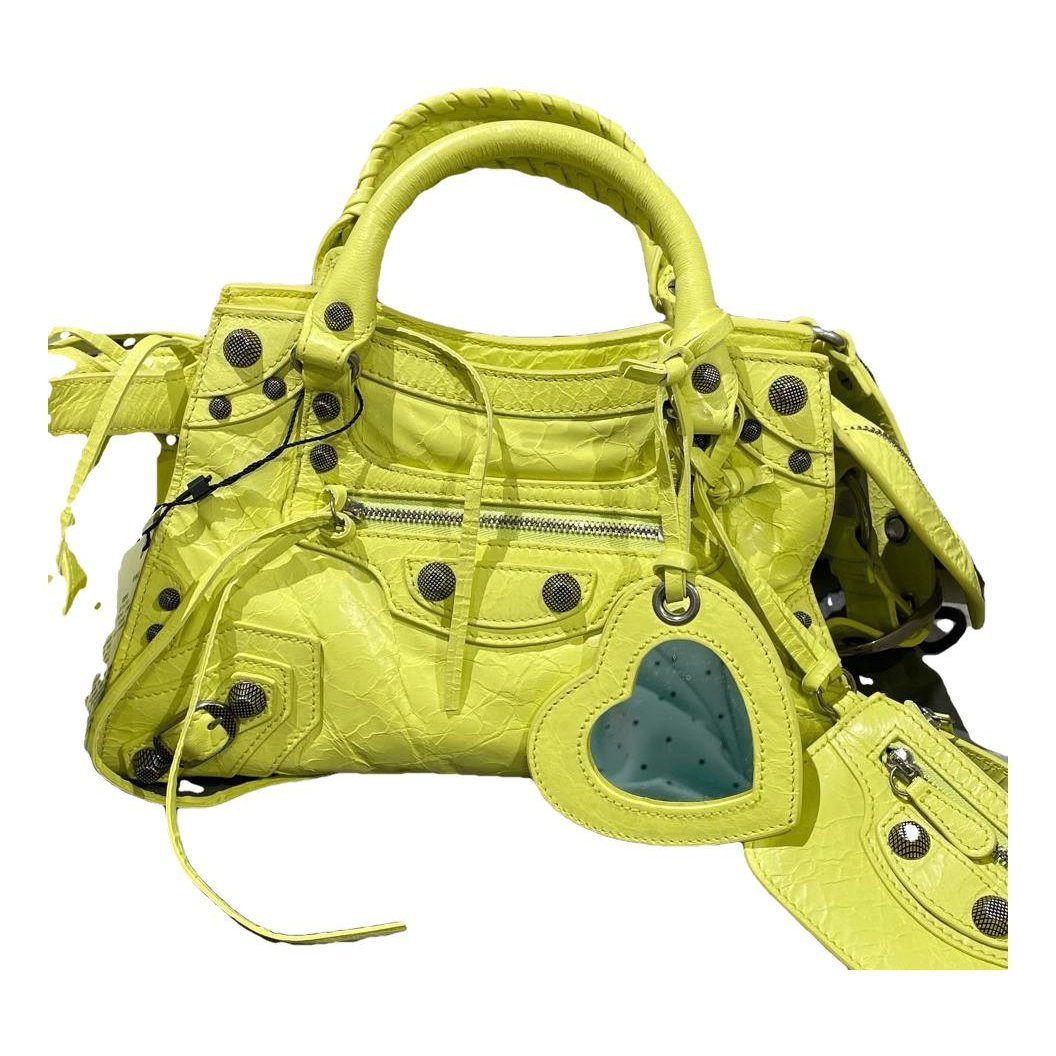 City leather handbag