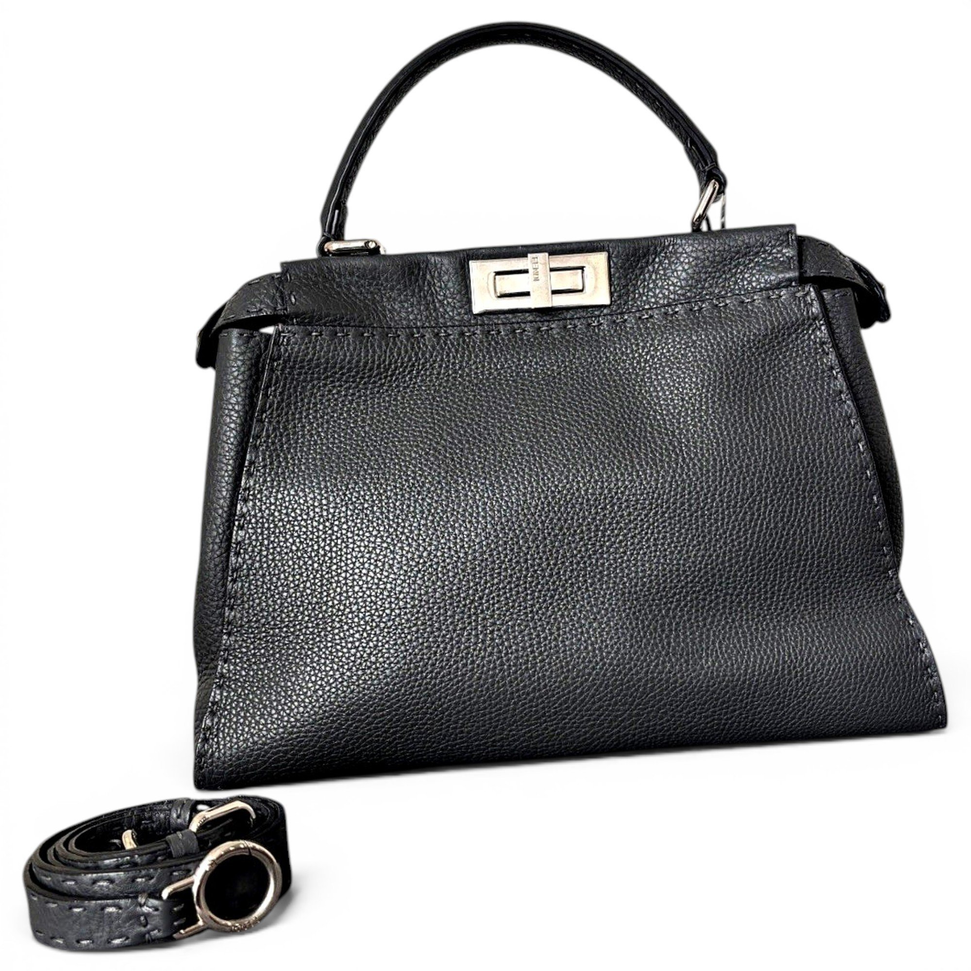 Peekaboo leather handbag