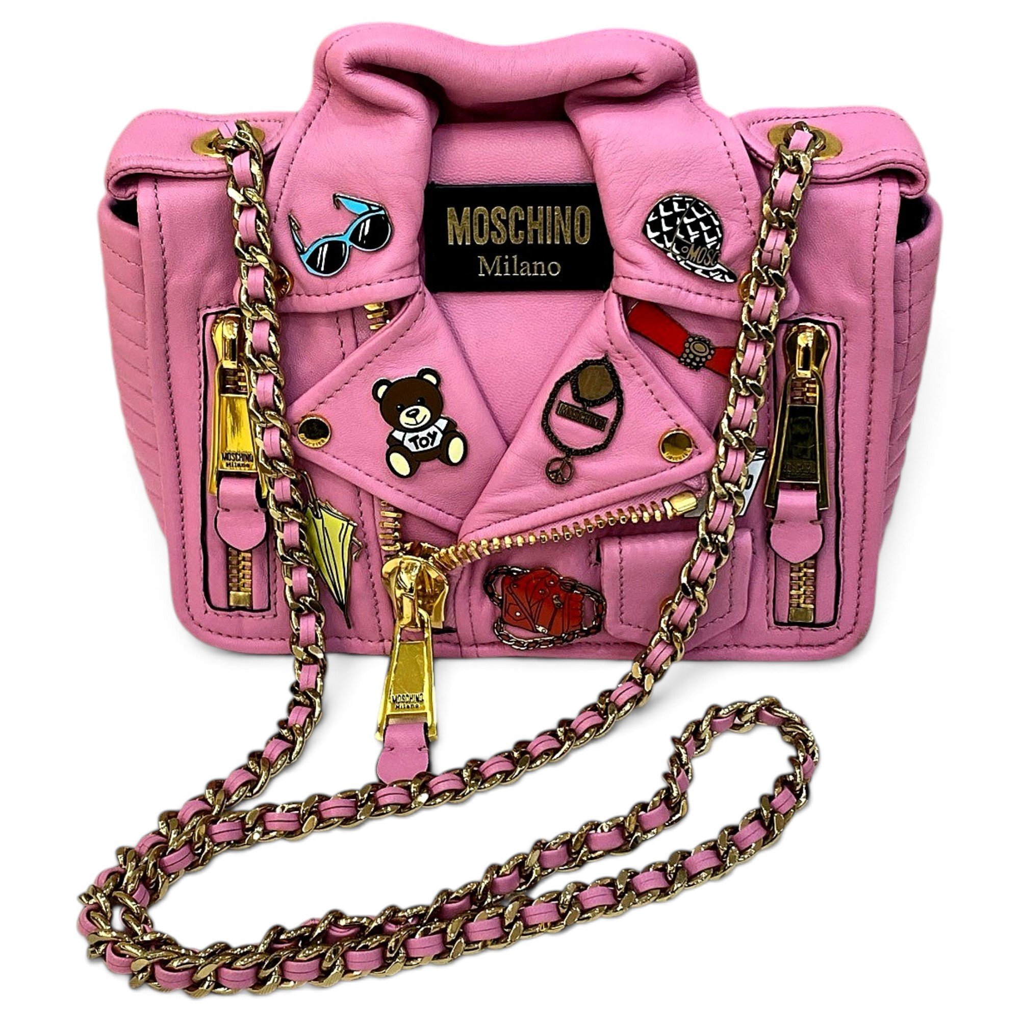 Moschino Biker leather handbag