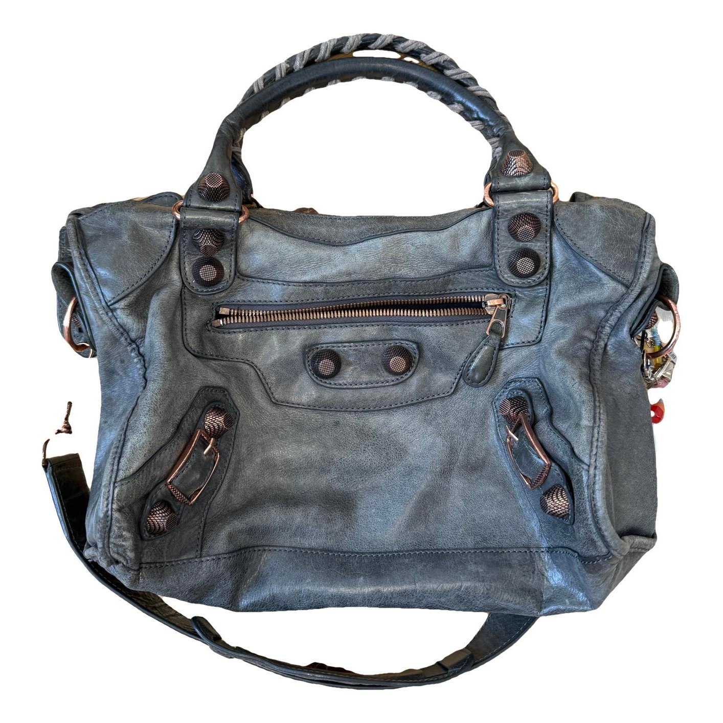 City leather handbag