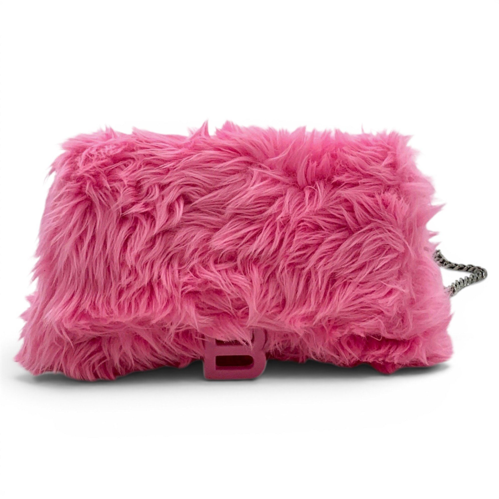 Faux fur clutch bag