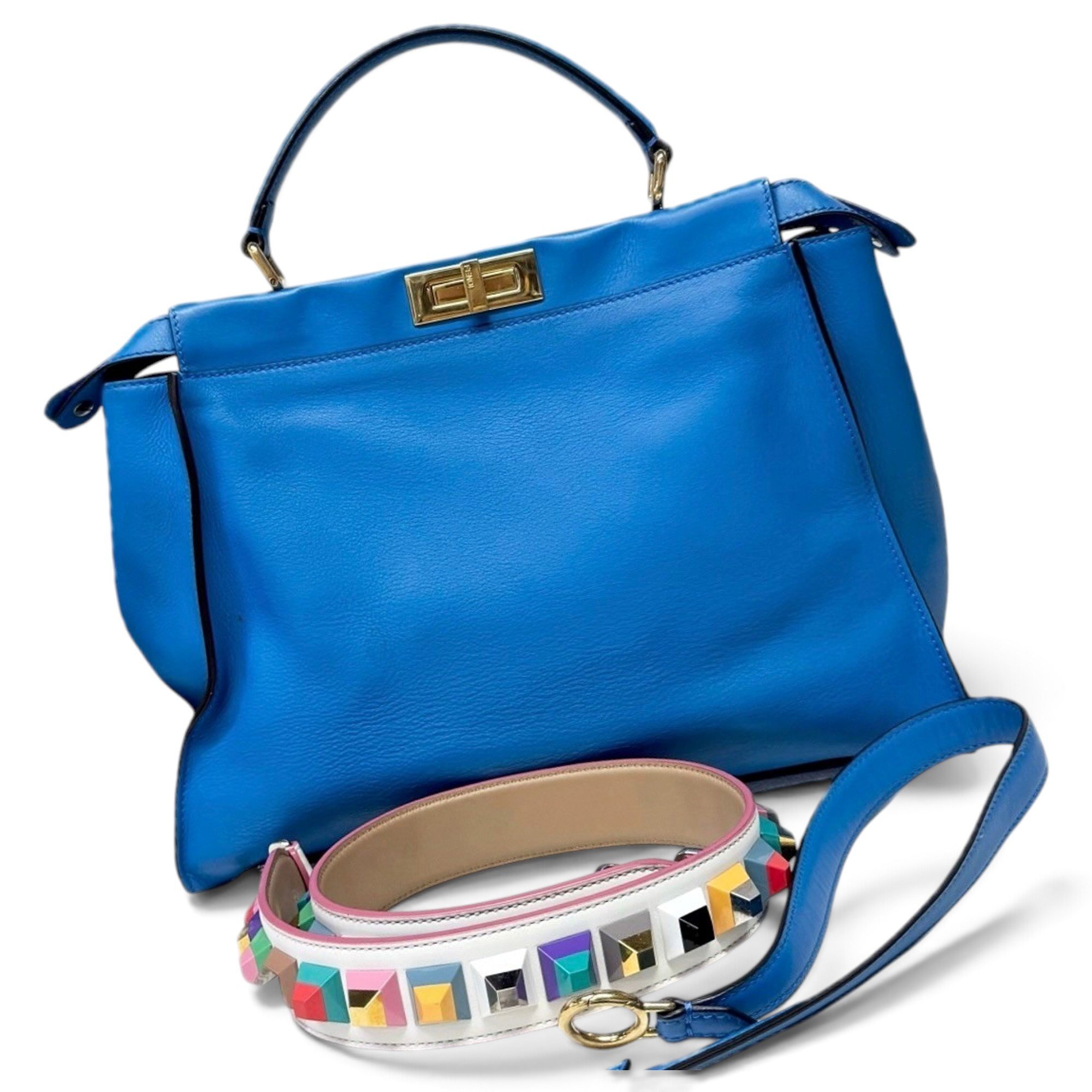 Peekaboo leather handbag