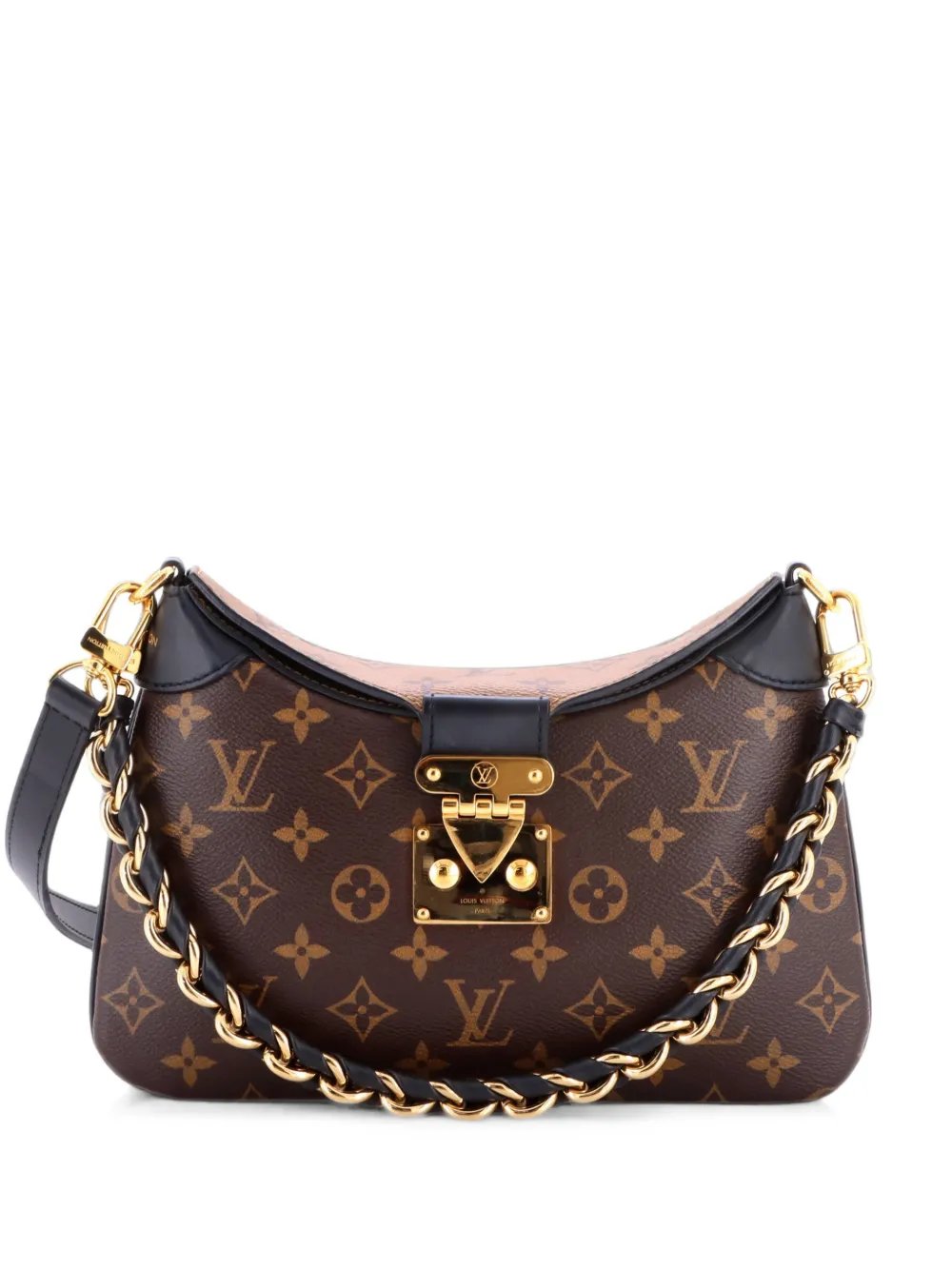 LV Twinny Handbag Monogram Canvas and Reverse Monogram Canvas with Leather shoulder bag