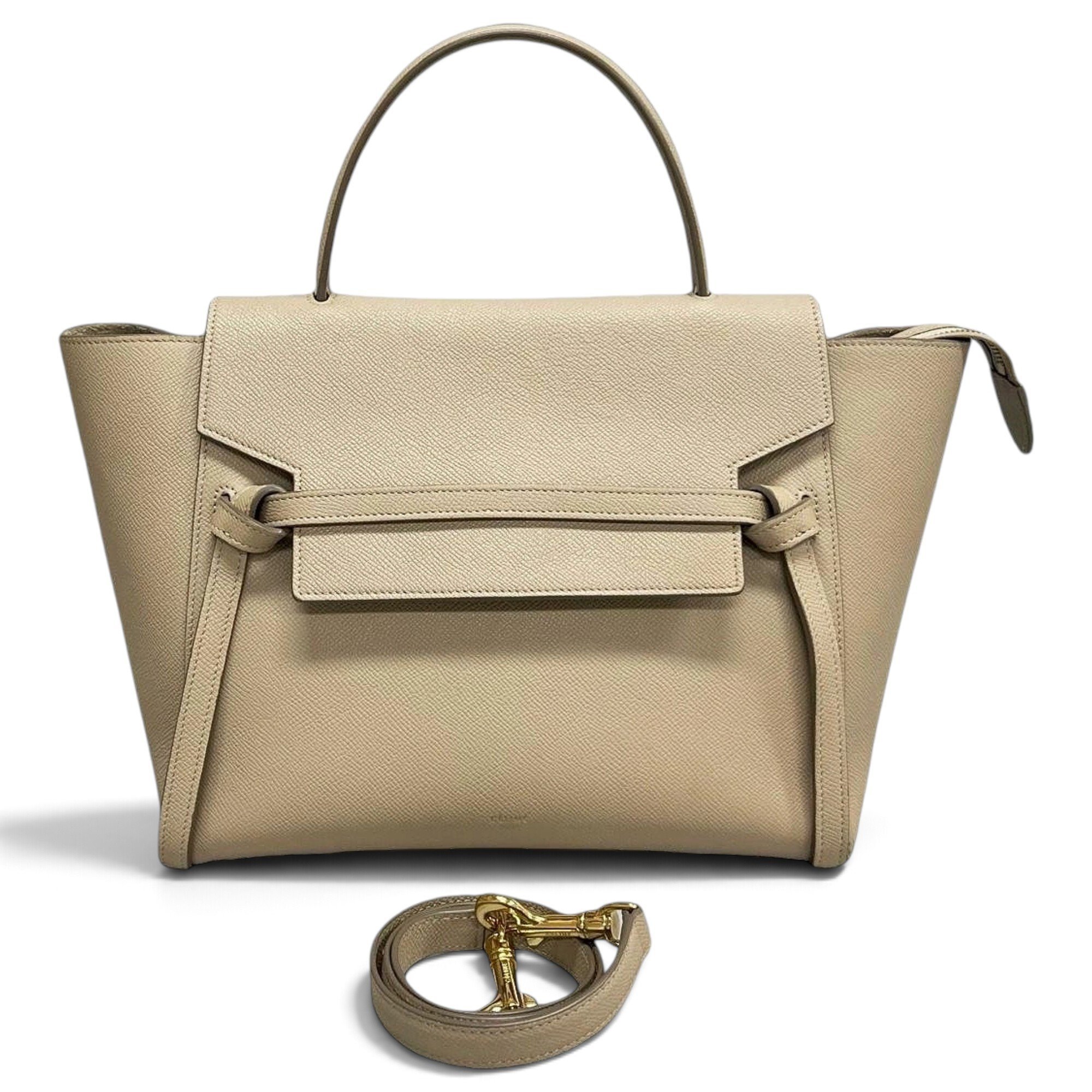 Belt leather handbag