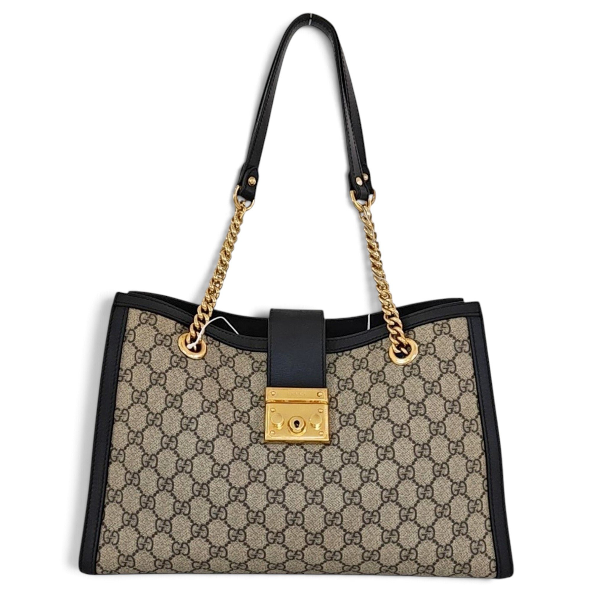 Padlock leather handbag