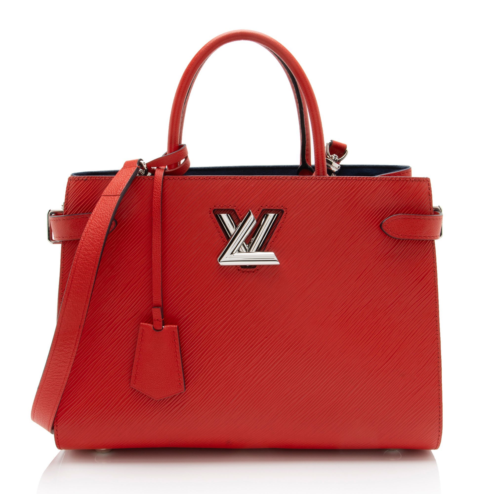 Twist leather tote