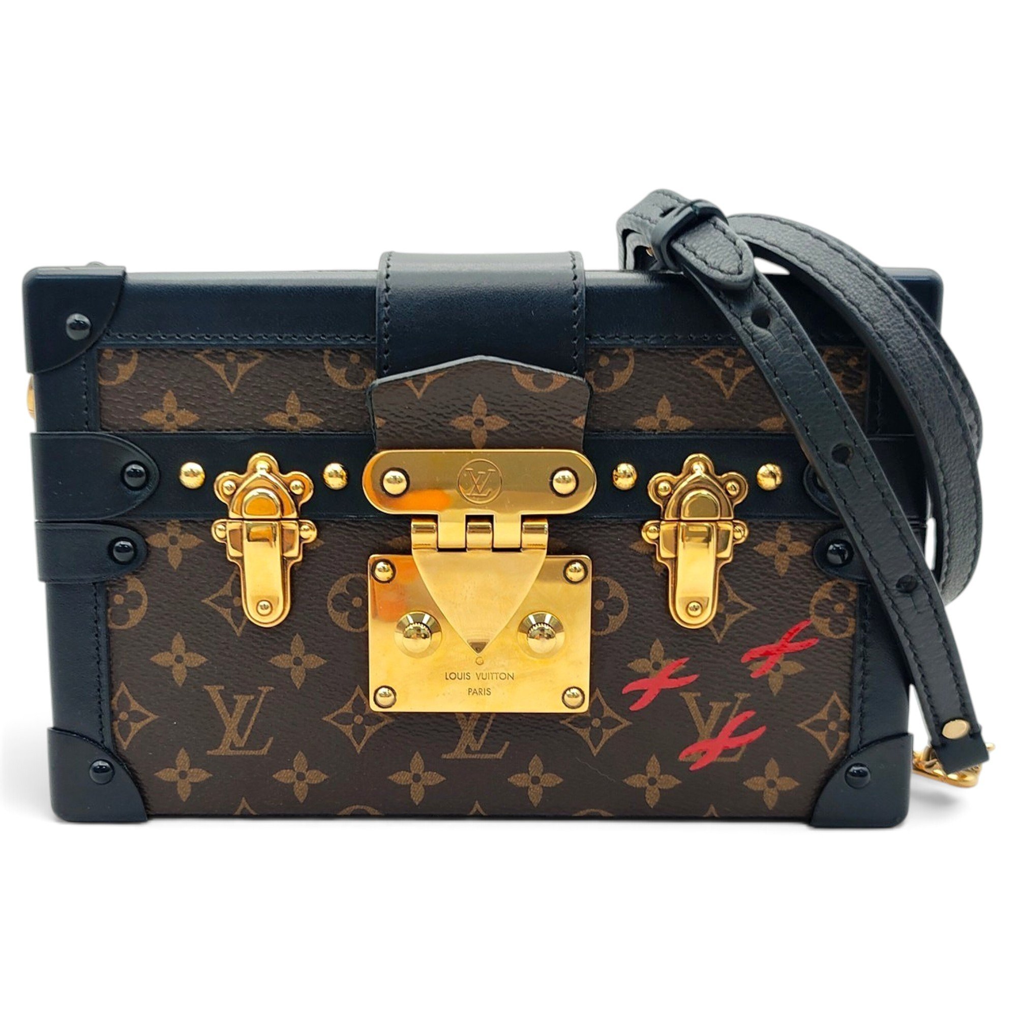 Petite Malle leather handbag