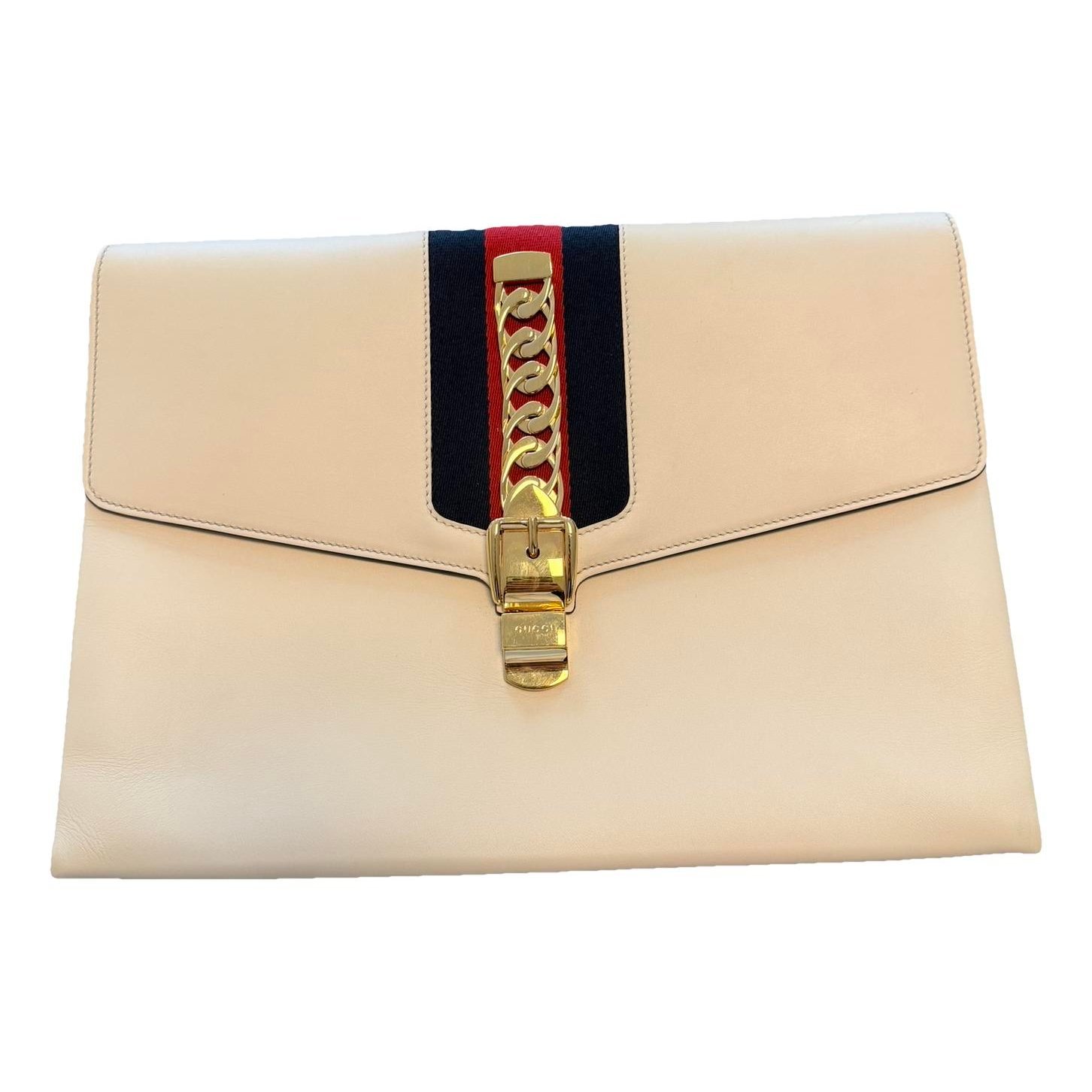 Sylvie leather clutch bag