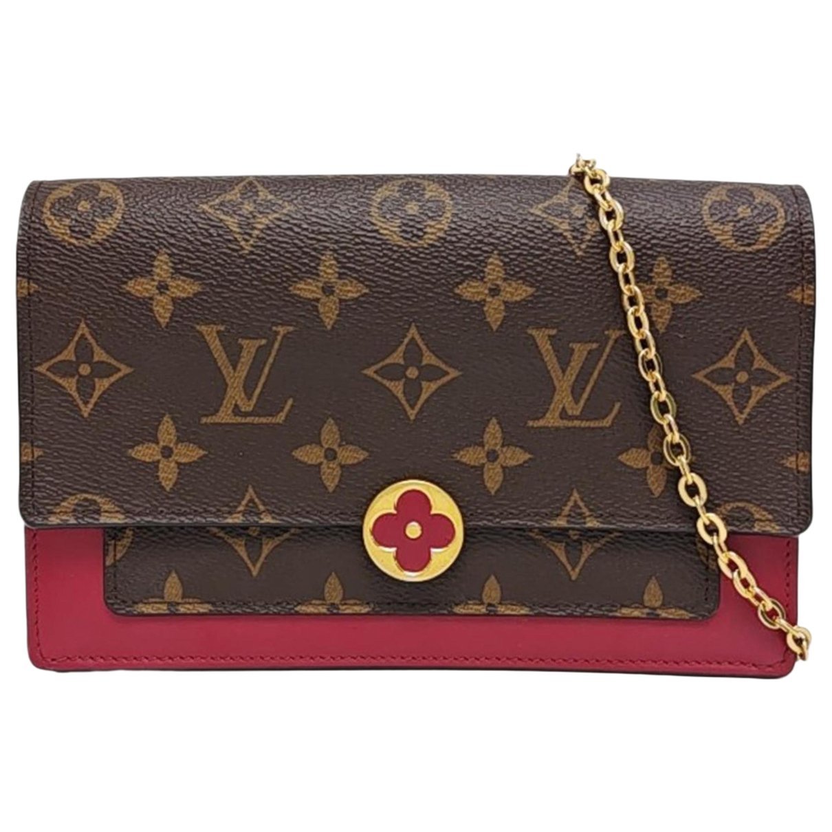 Chaîne Flore leather crossbody bag
