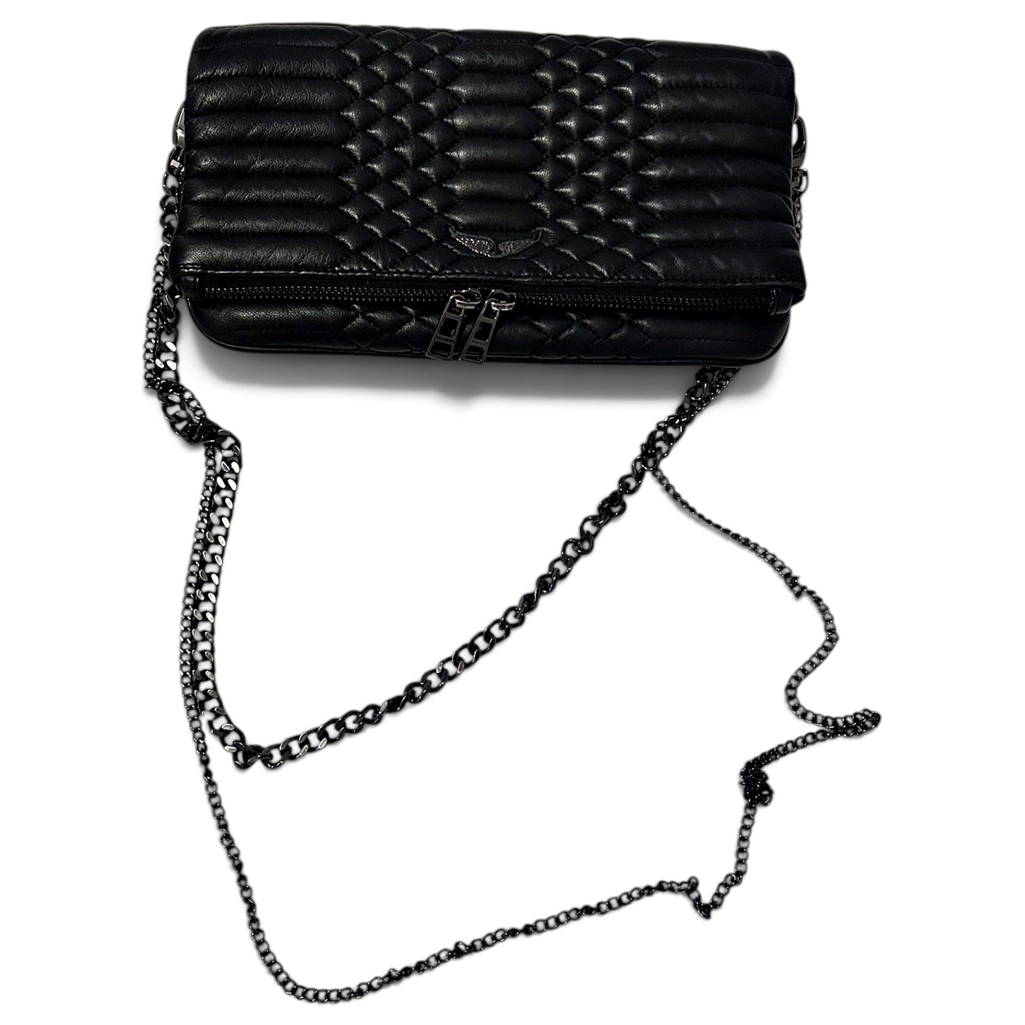 Rock leather clutch bag