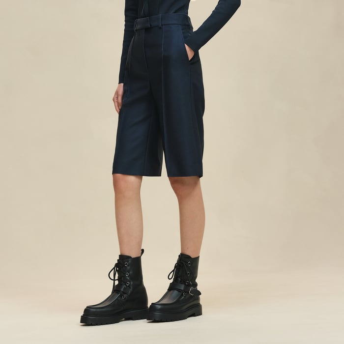 Bleu Céleste High-waisted Shorts