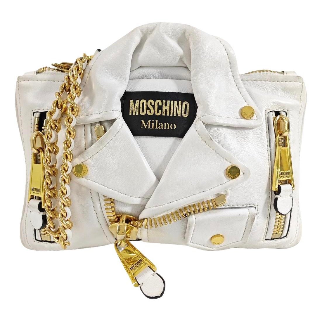 Biker leather handbag