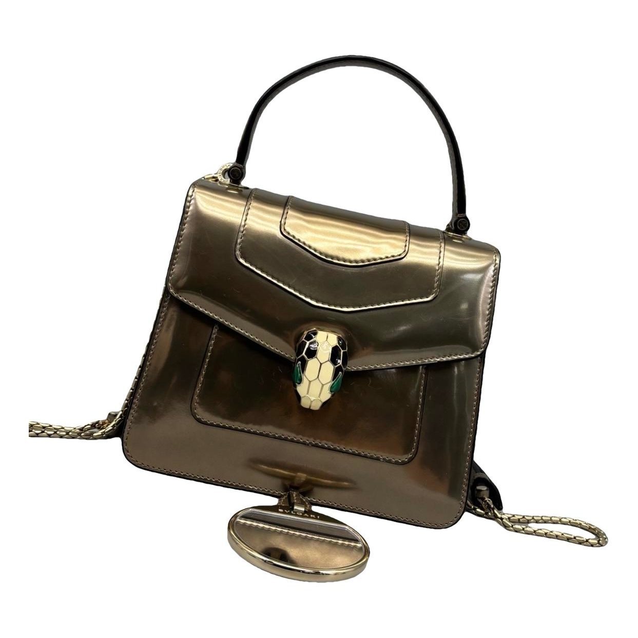Serpenti leather handbag