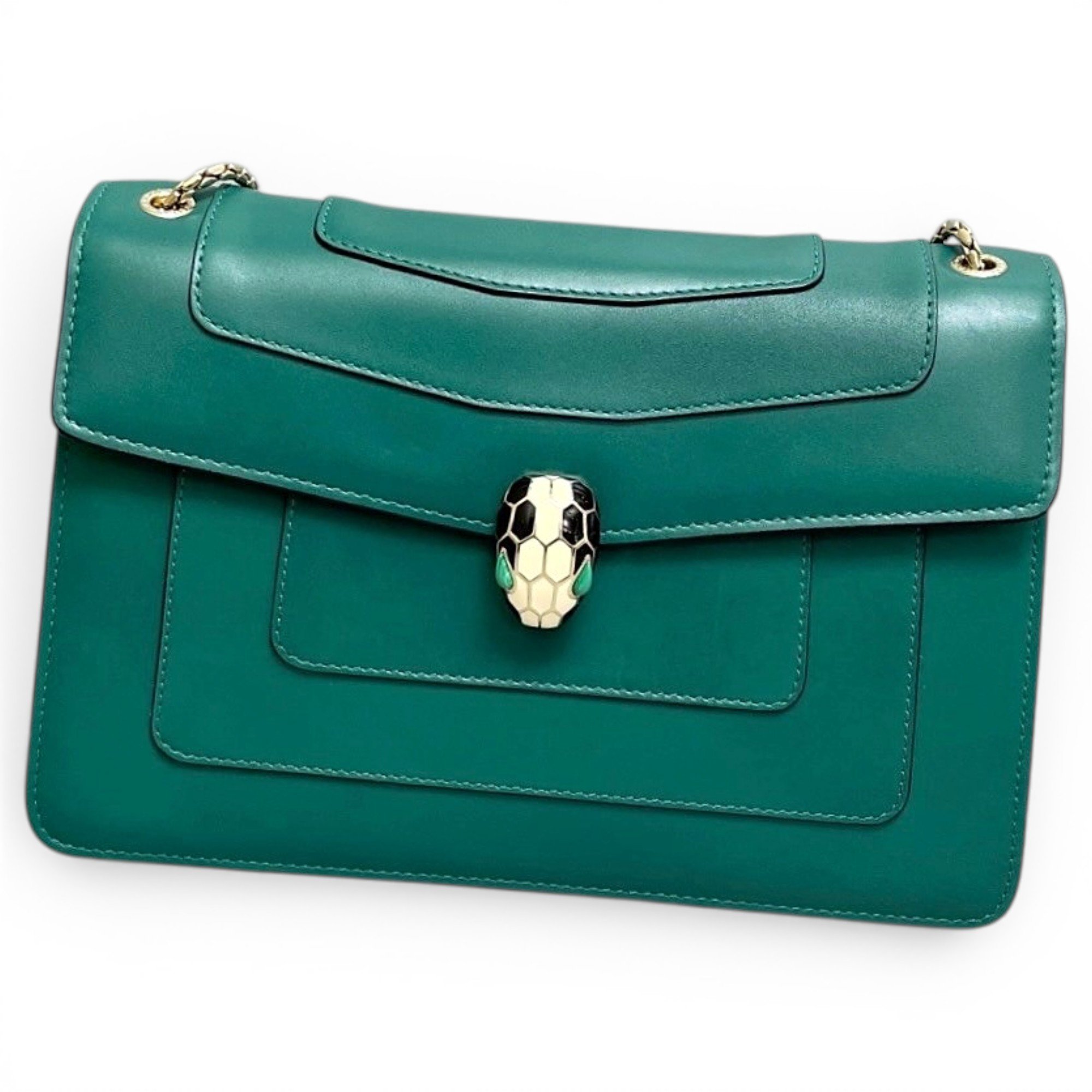 Serpenti leather handbag
