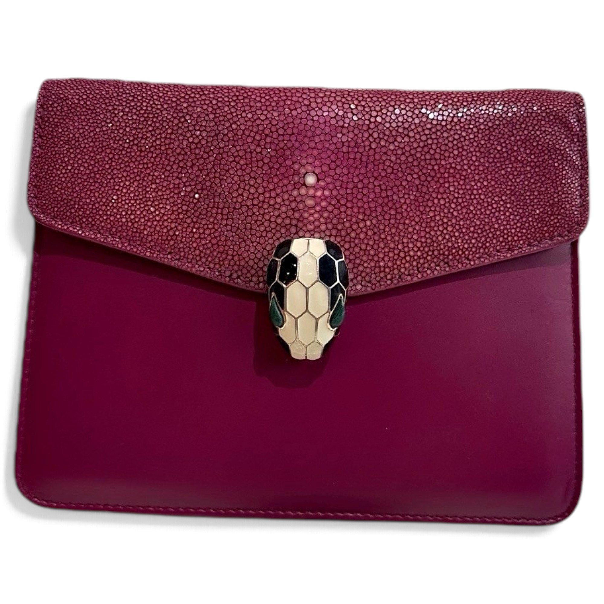 Serpenti leather handbag