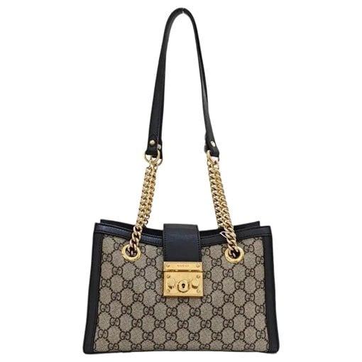 Padlock leather handbag