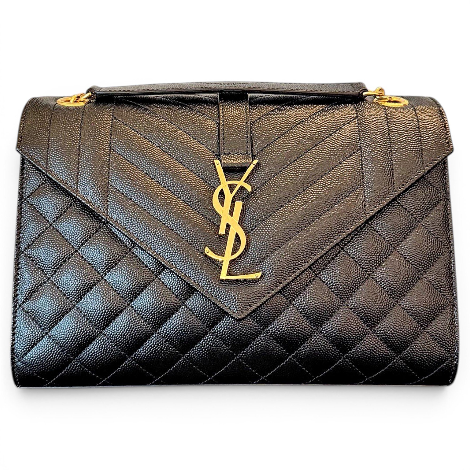 Envelope leather handbag