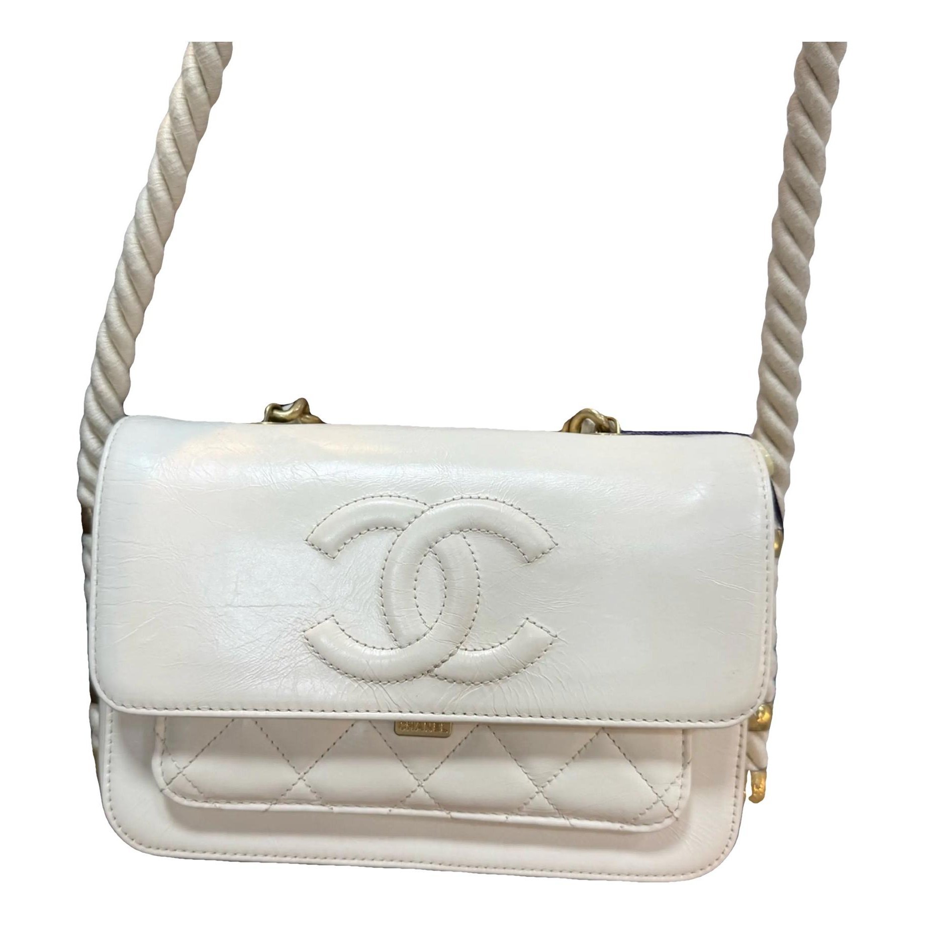 Trendy CC Top Handle leather crossbody bag
