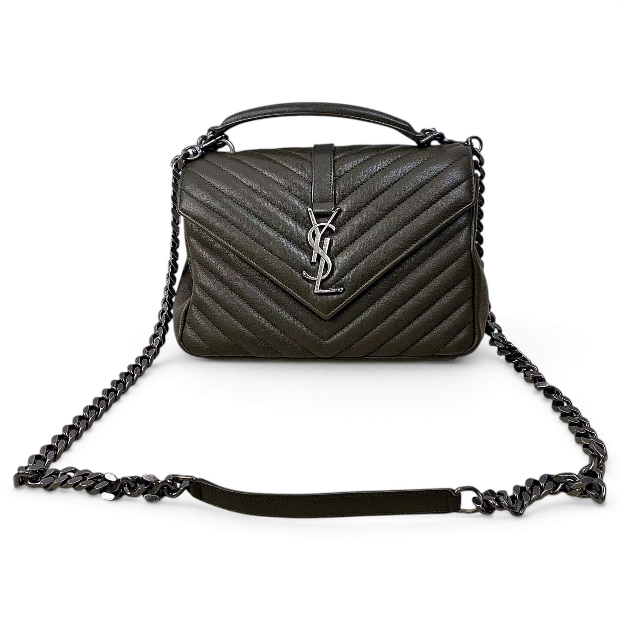 Collége monogramme leather handbag